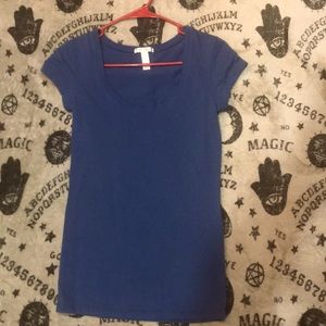 Scoop neck fitted T-shirt